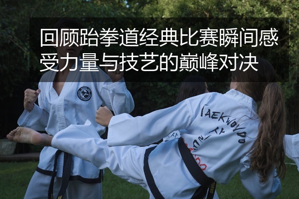 回顾跆拳道经典比赛瞬间感受力量与技艺的巅峰对决